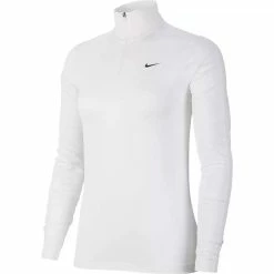 Nike Golf Nike UV Dri-FIT Womens Golf 1/4 ZIp -Clubs Shop 10270 100WHITE