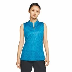 Nike Golf Nike Dri-FIT Blade Print Womens Sleeveless Golf Polo -Clubs Shop 10278 301GREENABYSS
