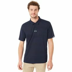 Oakley Aero Stripe Jacquard Mens Golf Polo -Clubs Shop 10850 6ACFATHOM