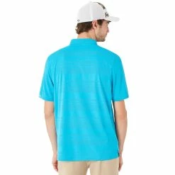 Oakley Aero Stripe Jacquard Mens Golf Polo -Clubs Shop 10850 6B2ATOMICBLUE 1