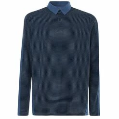 Oakley Striped Mens Long Sleeve Polo -Clubs Shop 10862 64WENSIGNBLUE