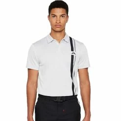 J.Lindeberg J. Lindeberg Anton TX Jaquard Mens Golf Polo -Clubs Shop 11855 9451STONEGREY