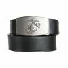 Nexbelt Marine Globe Pewter With Ebony Mens Belt