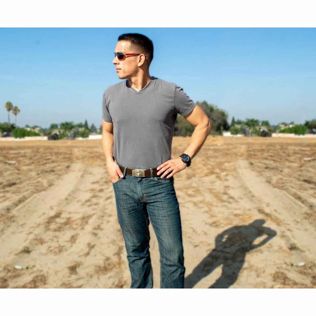 Nexbelt Marine Globe Brass With Espresso Mens Belt 2 Nexbelt Marine Globe Brass With Espresso Mens Belt - Image 2