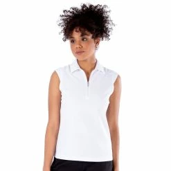 NVO Nikki Womens Sleeveless Golf Polo 19 NVO Nikki Womens Sleeveless Golf Polo -Clubs Shop 12331 100WHITE
