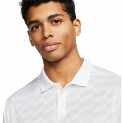 Nike Golf Nike Dri-FIT Vapor Mens Short Sleeve Golf Polo -Clubs Shop 13200 100WHITE 1