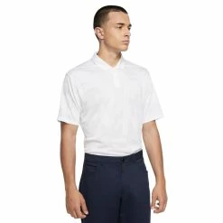Nike Golf Nike Dri-FIT Vapor Historic Mens Golf Polo -Clubs Shop 15764 WHITE100