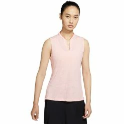 Nike Golf Nike Breathe Womens Sleeveless Golf Polo -Clubs Shop 15786 WASHDCORAL664