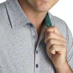 FootJoy Lisle Confetti Print Mens Golf Polo 5 FootJoy Lisle Confetti Print Mens Golf Polo -Clubs Shop 17789 HEATHERGREY 2 2e03606a 31b0 456f 9bee 06fc0b5ca324