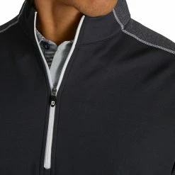 FootJoy Tonal Heather Mid-Layer Mens Golf 1/2 Zip -Clubs Shop 17794 BLACK 2 682a1eb0 31bd 4270 ab7c 14603e77eaba