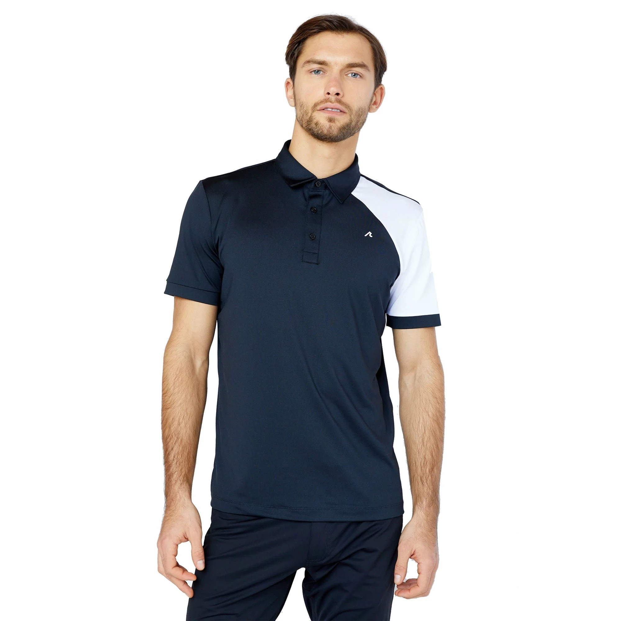Redvanly Hyde Black Mens Golf Polo 1 Redvanly Hyde Black Mens Golf Polo