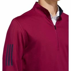 Adidas Golf Adidas 3-Stripes Midweight Layering Mens Golf Sweatshirt -Clubs Shop 18773 BERRYCOLLNAVY 2