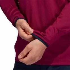 Adidas Golf Adidas 3-Stripes Midweight Layering Mens Golf Sweatshirt -Clubs Shop 18773 BERRYCOLLNAVY 3