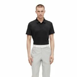 J.Lindeberg J. Lindeberg Clide Amer Fit Black Mens Golf Polo