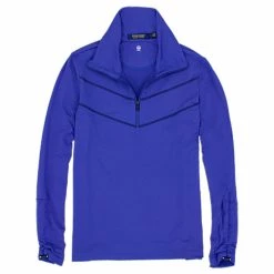 Polo Ralph Lauren Polo Golf Ralph Lauren Carbon Soft Knit Royal Womens Golf 1/2 Zip