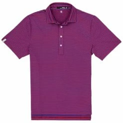Polo Ralph Lauren RLX Classic Sunrise Red-Royal Blue Mens Golf Polo
