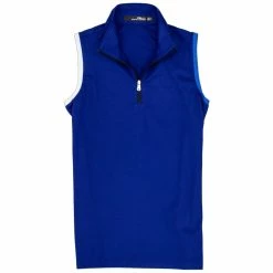 Polo Ralph Lauren RLX Ralph Lauren Tricolor Trooper Royal Womens Golf Sleeveless 1/4 Zip