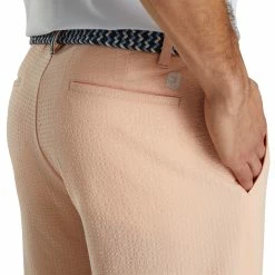 FootJoy Southern Living Performance Seersucker Peach Mens Golf Shorts -Clubs Shop 20988 PEACH 2