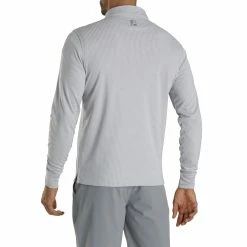 FootJoy Houndstooth Jacquard Grey Mens Golf 1/4 Zip Pullover -Clubs Shop 20999 GREYWHITE 2