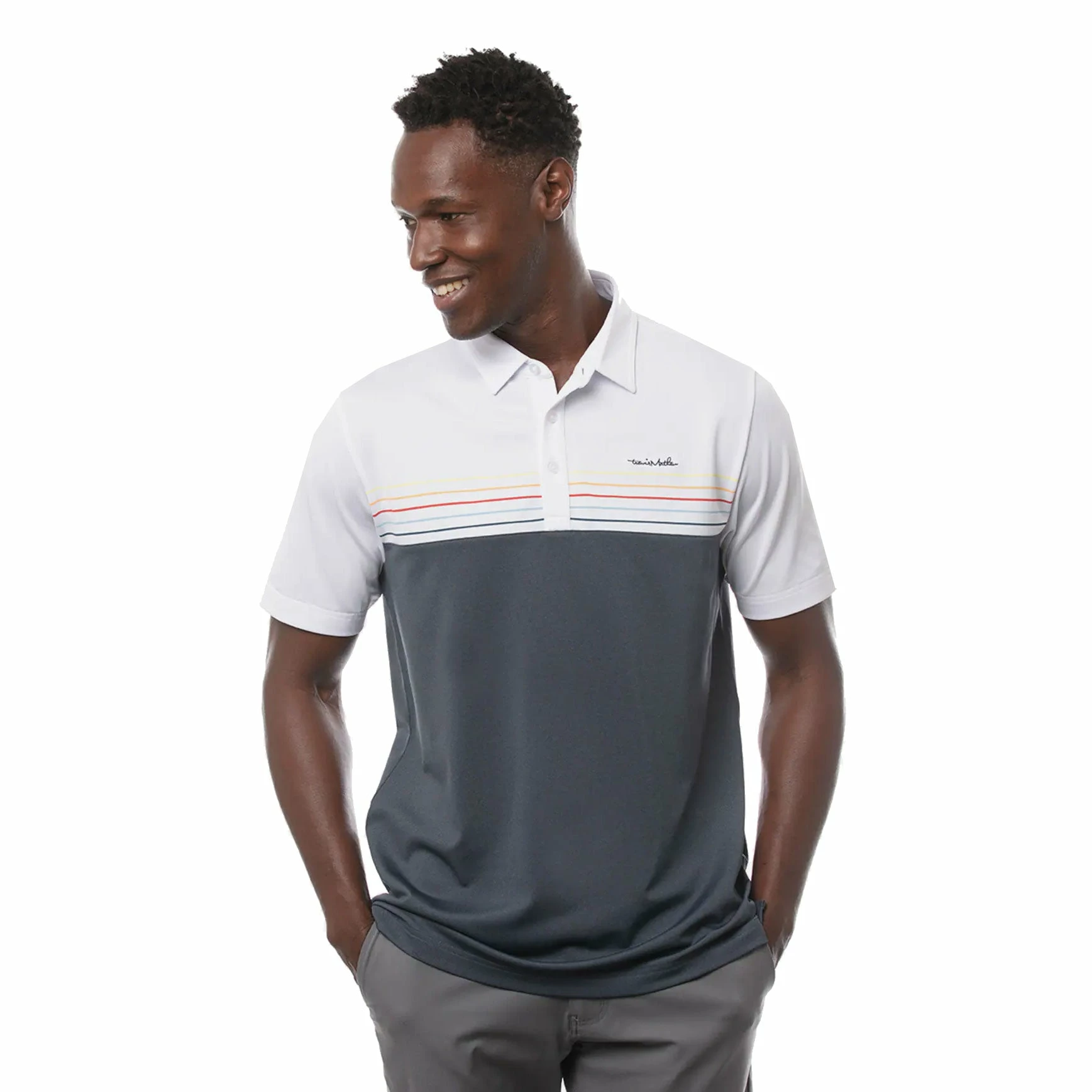 TravisMathew Finally Friday White Mens Golf Polo 1 TravisMathew Finally Friday White Mens Golf Polo