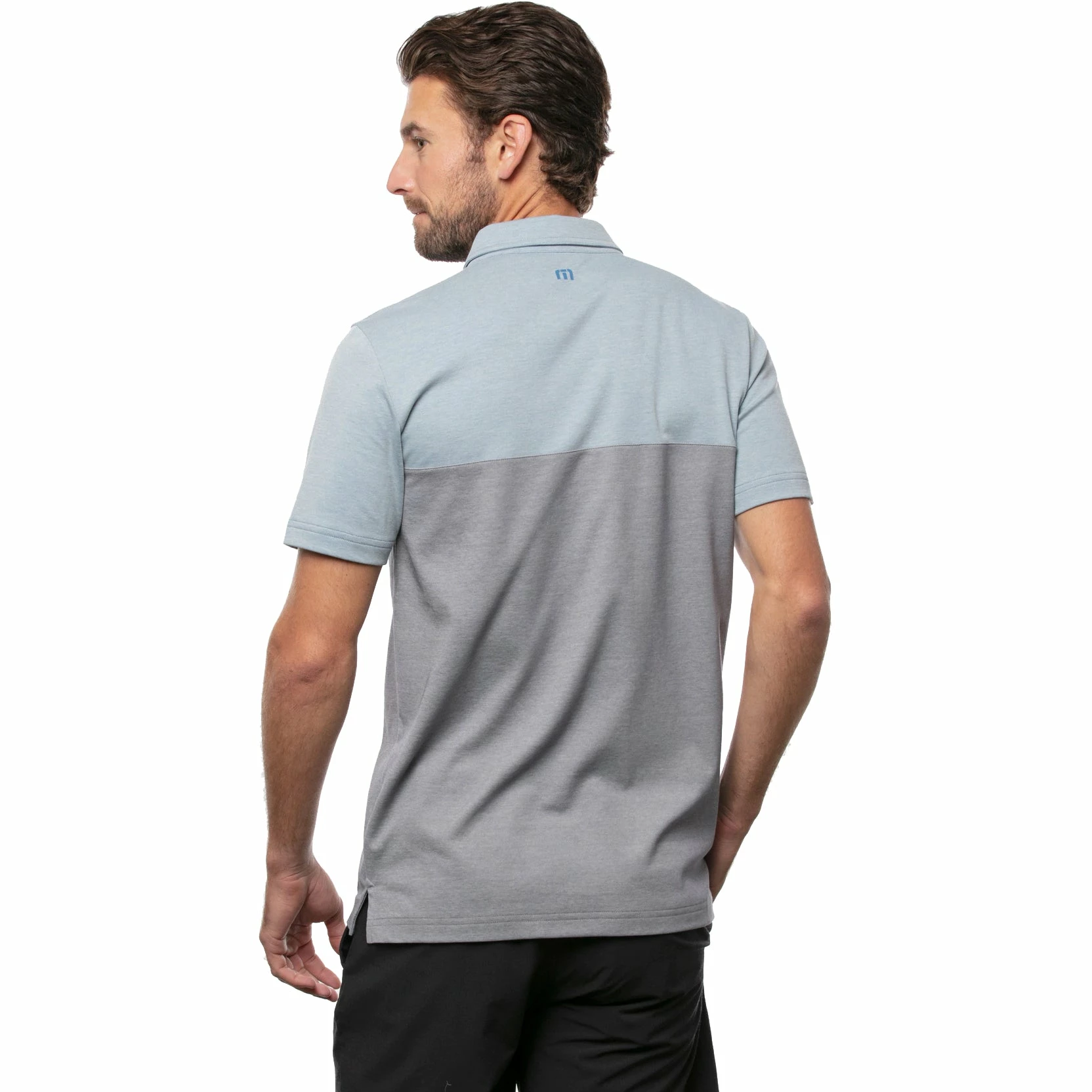 TravisMathew A Soiree Sight Heather Federal Blue Mens Golf Polo 3 TravisMathew A Soiree Sight Heather Federal Blue Mens Golf Polo - Image 3