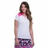 EP NY EP New York Cap Sleeve Zip Mock Womens Golf Polo