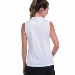 EP NY EP New York Convertible Mock Zip Womens Golf Polo -Clubs Shop 21499 WHITE100 1