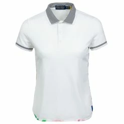 Polo Ralph Lauren Polo Golf Ralph Lauren Performance Pique Shirt Tail White Womens Golf Polo