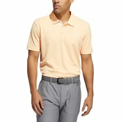 Adidas Golf Adidas Advantage Novelty Heathered Mens Golf Polo -Clubs Shop 22000 ACIDORANGEMEL