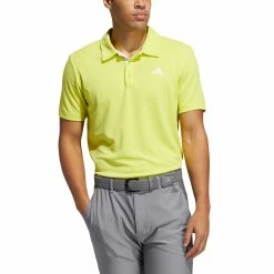 Adidas Golf Adidas Advantage Novelty Heathered Mens Golf Polo -Clubs Shop 22000 ACIDYELLOWMEL