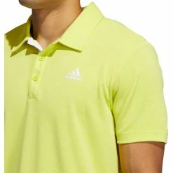 Adidas Golf Adidas Advantage Novelty Heathered Mens Golf Polo -Clubs Shop 22000 ACIDYELLOWMEL 1