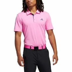 Adidas Golf Adidas Advantage Novelty Heathered Mens Golf Polo -Clubs Shop 22000 SCREAMINGPINK