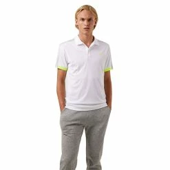 J.Lindeberg J. Lindeberg Rowland Slim Fit White Mens Golf Polo