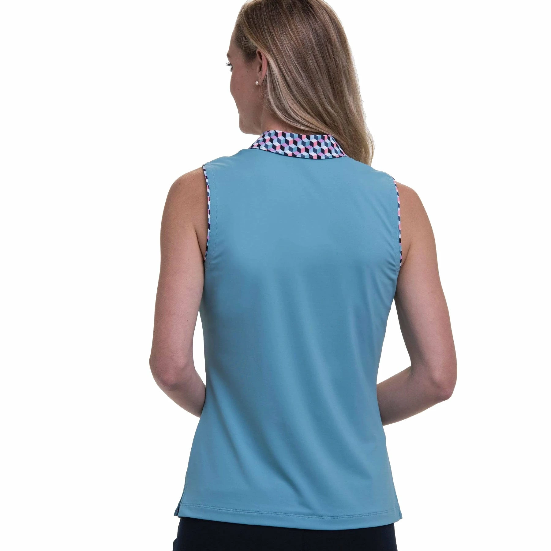 Fairway & Greene Emily Veridian Womens Sleeveless Golf Polo 2 Fairway & Greene Emily Veridian Womens Sleeveless Golf Polo - Image 2