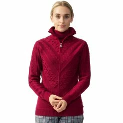 Daily Sports Amedine Womens 1/4 Zip Golf Sweater -Clubs Shop 22632 PLUM895