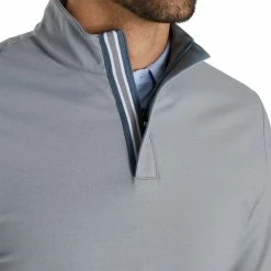 FootJoy Stretch Jersey Heather Grey Mens Golf 1/4 Zip 5 FootJoy Stretch Jersey Heather Grey Mens Golf 1/4 Zip -Clubs Shop 22722 HEATHERGREY 2