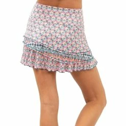 Lucky In Love Diamond Pleated Tier Shocking Pink 15.75in Womens Golf Skort -Clubs Shop 22873 SHOCKNGPNK645 2 970217ac 17ab 47de 84bc 309b2749d103