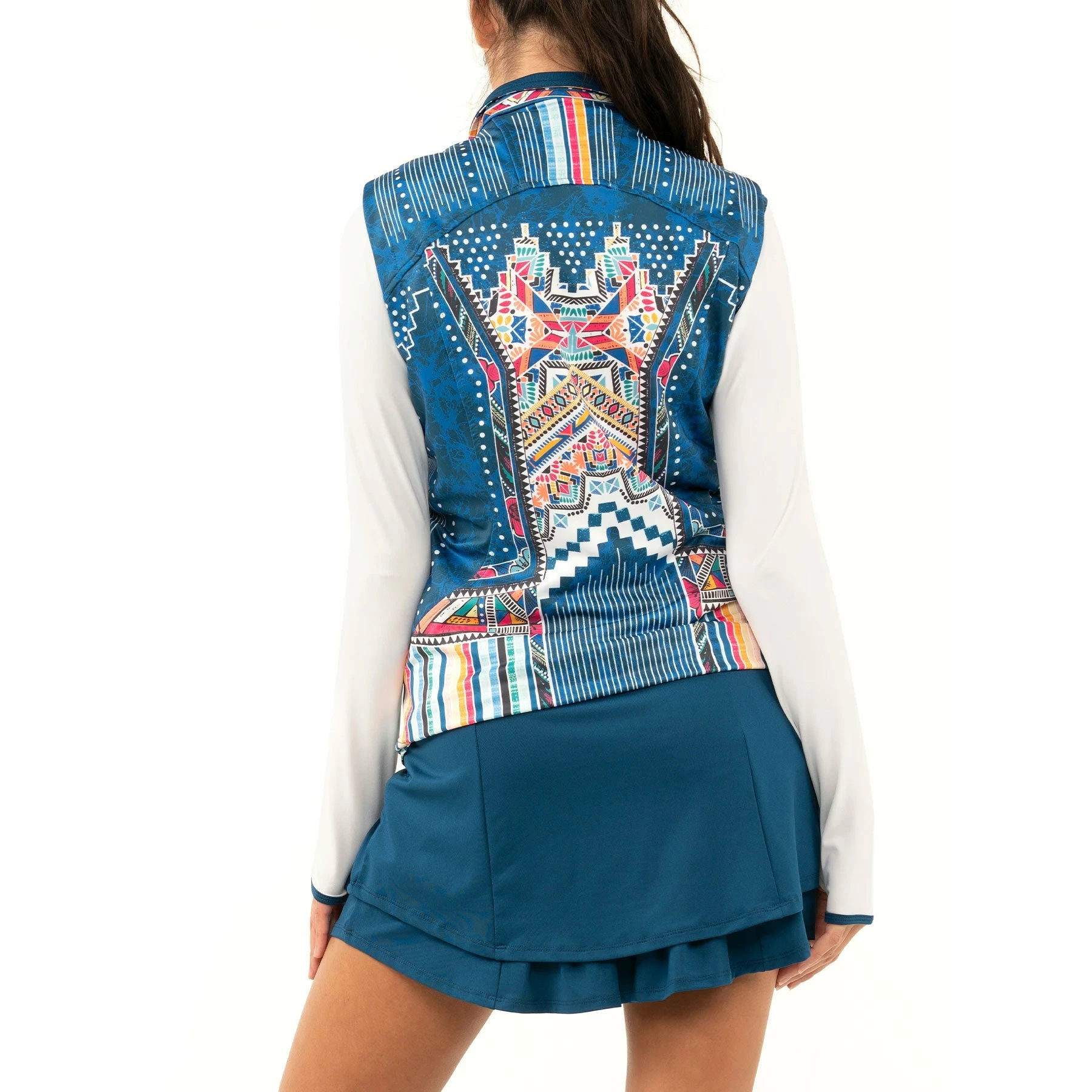 Lucky In Love Around The Block Shocking Pink Womens Golf Vest 2 Lucky In Love Around The Block Shocking Pink Womens Golf Vest - Image 2