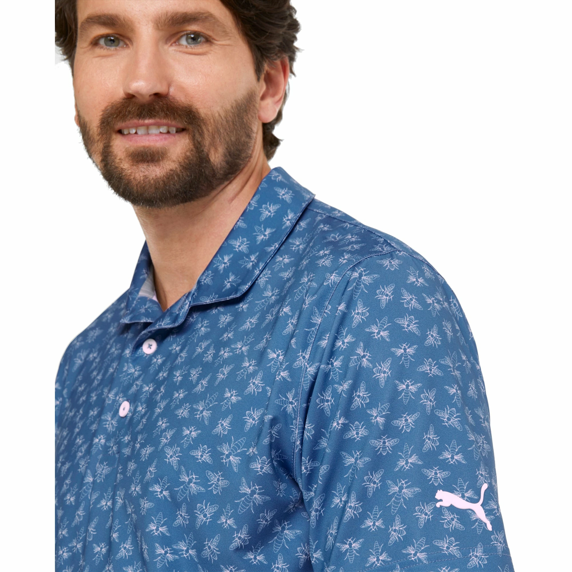 PUMA Golf Puma MATTR Pollination Mens Golf Polo 2 PUMA Golf Puma MATTR Pollination Mens Golf Polo - Image 2