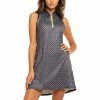 Lucky In Love Game On Chevron Midnight Womens Golf Dress