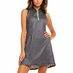 Lucky In Love Game On Chevron Midnight Womens Golf Dress