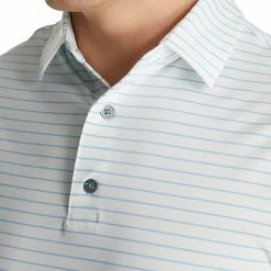 FootJoy Athletic Fit Classic Stripe White Mens Golf Polo -Clubs Shop 24679 WHITEBLUE 2 17d7dcee 3039 4acd ab3b df73f83826a9