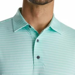 FootJoy Athletic Fit Classic Stripe Mint Mens Golf Polo -Clubs Shop 24685 MINTWHITE 2 0705b423 935e 4c2f 843c 88b3e2f92cd8