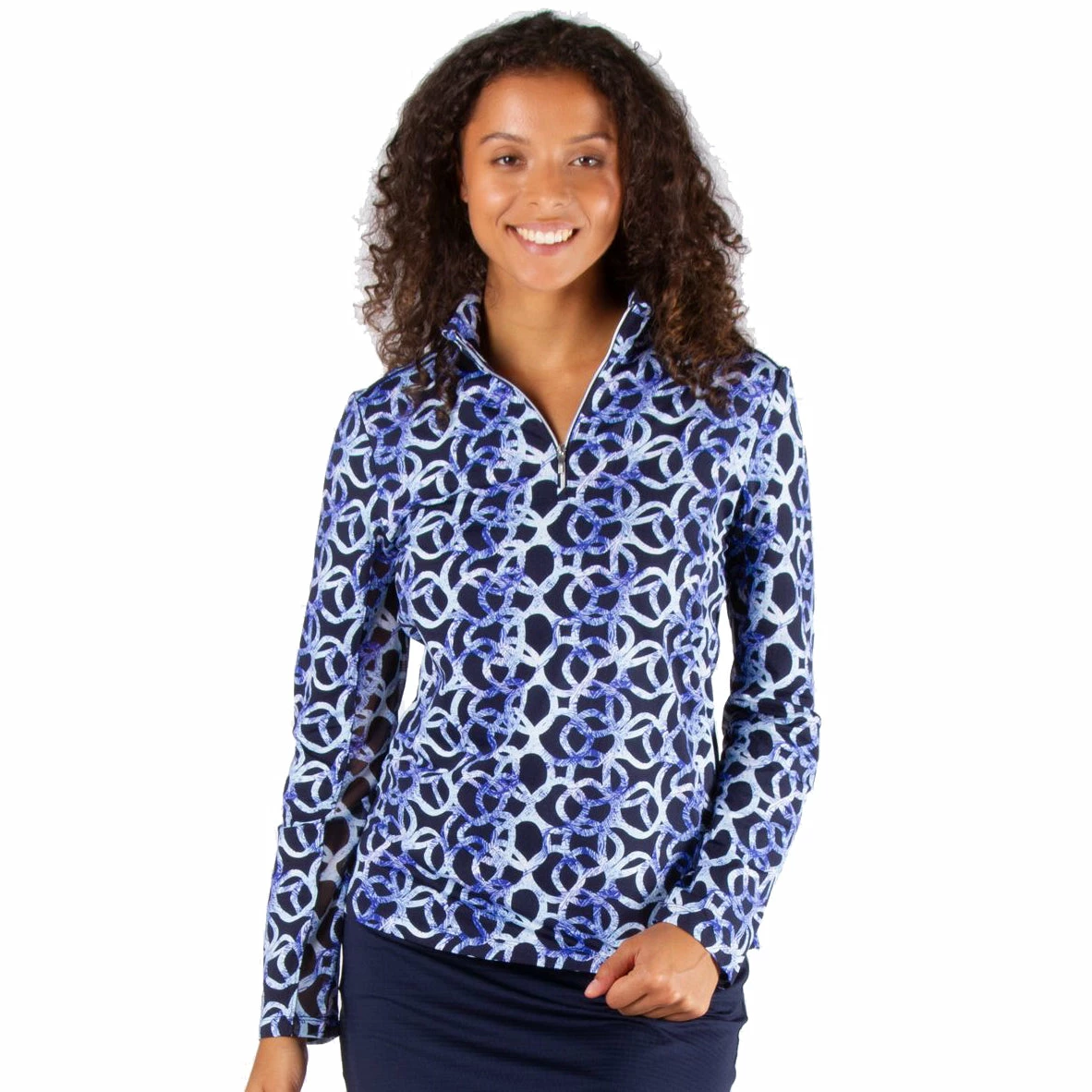 NVO Liba Mock Womens Golf 1/4 Zip 1 NVO Liba Mock Womens Golf 1/4 Zip