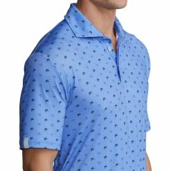 Polo Ralph Lauren RLX Ralph Lauren Printed Lightweight Airflow Jersey Sailfish Blue Mens Golf Polo -Clubs Shop 24919 SAILFISHBLUE 2