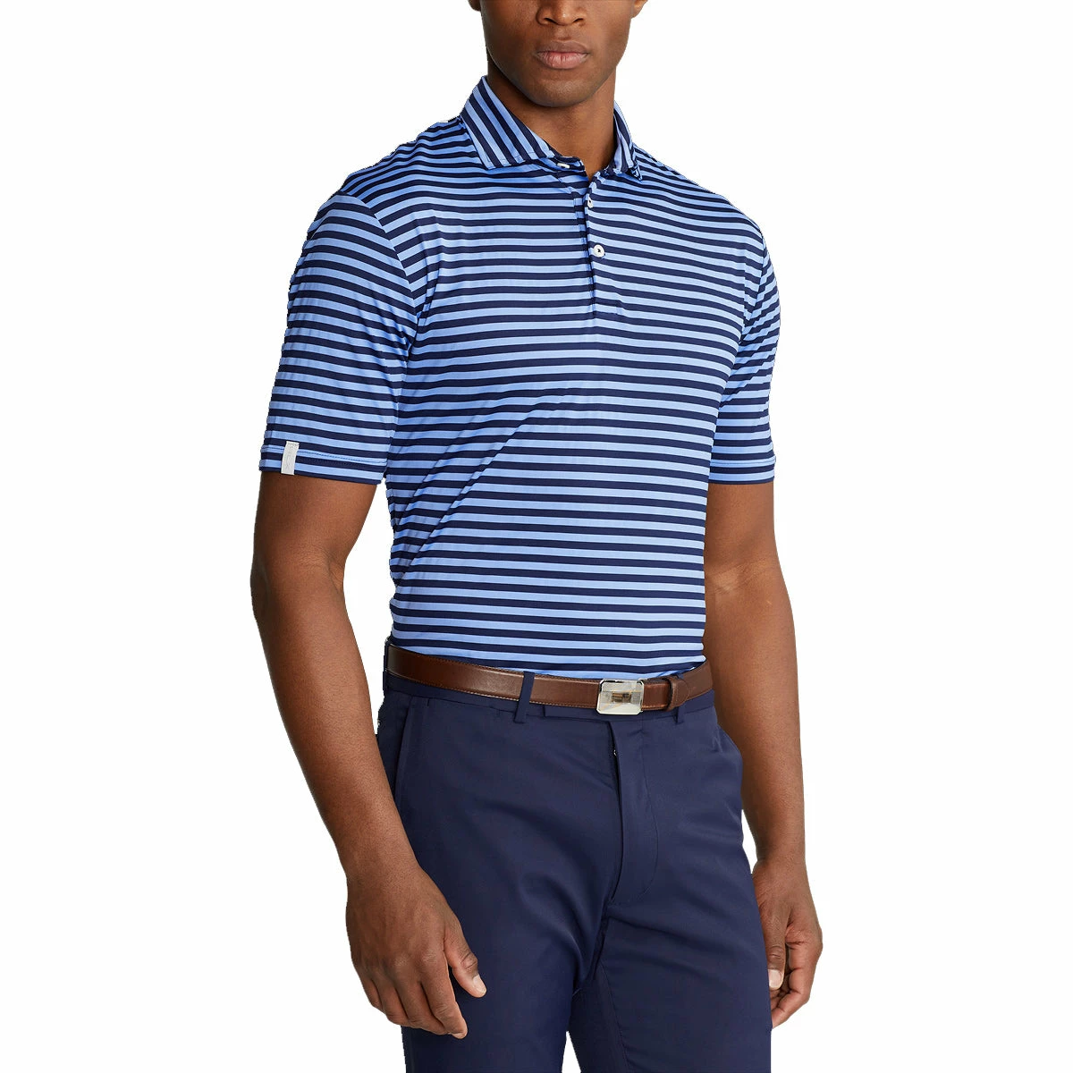 Polo Ralph Lauren RLX Ralph Lauren Featherweight Pencil Stripe French Navy Mens Golf Polo 1 Polo Ralph Lauren RLX Ralph Lauren Featherweight Pencil Stripe French Navy Mens Golf Polo