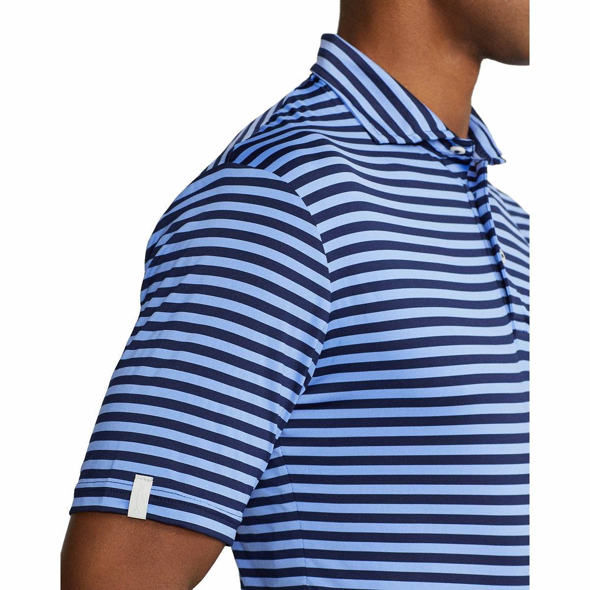Polo Ralph Lauren RLX Ralph Lauren Featherweight Pencil Stripe French Navy Mens Golf Polo 2 Polo Ralph Lauren RLX Ralph Lauren Featherweight Pencil Stripe French Navy Mens Golf Polo - Image 2