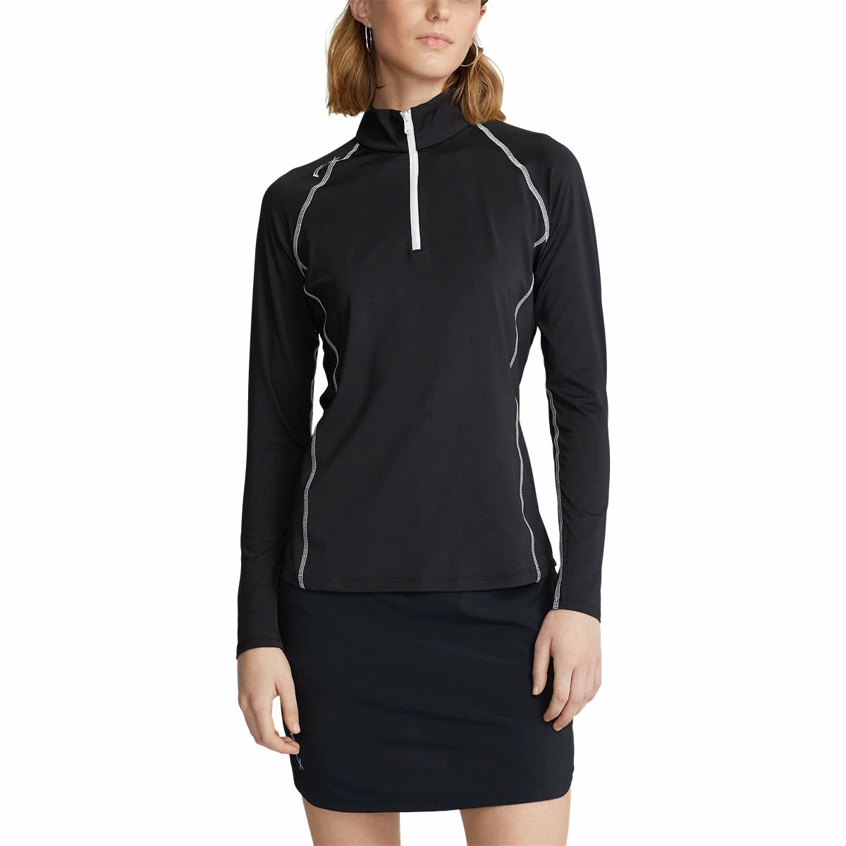 Polo Ralph Lauren RLX Ralph Lauren Airflow Black Womens Longsleeve Golf 1/4 Zip 2 Polo Ralph Lauren RLX Ralph Lauren Airflow Black Womens Longsleeve Golf 1/4 Zip - Image 2