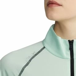 Polo Ralph Lauren RLX Ralph Lauren Airflow April Green Womens Longsleeve Golf 1/4 Zip -Clubs Shop 25005 APRILGREENBLK 3