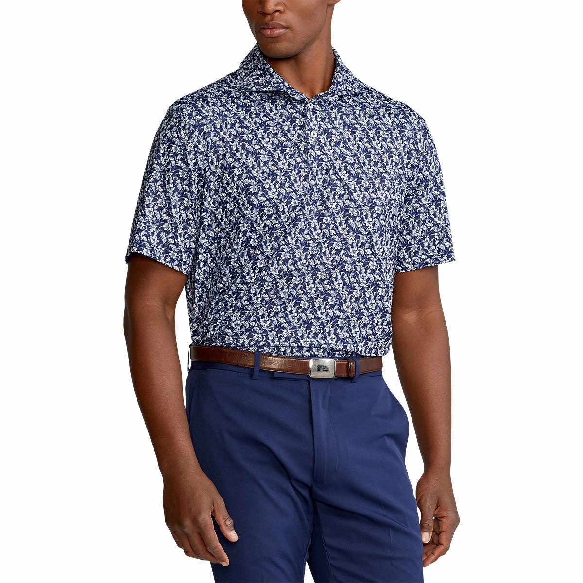 Polo Ralph Lauren RLX Ralph Lauren Printed Lightweight Airflow Jersey Navy Floral Mens Golf Polo 1 Polo Ralph Lauren RLX Ralph Lauren Printed Lightweight Airflow Jersey Navy Floral Mens Golf Polo